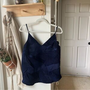 Antro Midnight Blue Textured Blouse